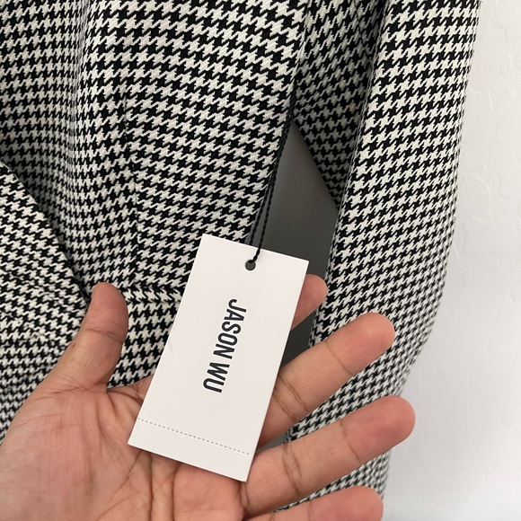 JASON WU Tweed Pattern Faux Wrap Blazer Dress Size Medium NWT - Picture 5 of 12